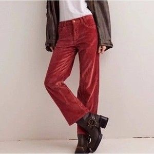 WE THE FREE Risk Taker High Rise Straight Corduroy Pants Women's Sz 29 NEW $128